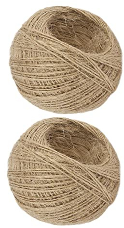 DOITOOL 2 Corda Di Iuta Decorativa Per Imballaggio Per Confezioni Regalo Flessibile Per Feste e Creazioni Fai Da Te