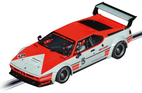 Carrera Evolution I BMW M1 Procar No.5 Hockenheim, 1979 Auto für Rennbahn | Rennbahnen und lizensierte Slotcars | Front & Rücklicht | Für Kinder ab 8 Jahren & Erwachsene