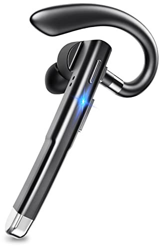 Bluetooth-Headset 5.2 Kabelloser Hörer Freisprechanlage Bluetooth Ohr mit Mikrofon Mute-Funktion LED CVC8.0, klarem Anruf & HiFi-Sound für Büro, Autofahren