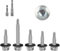 130 Tornillos Autotaladrantes, 4.8x19mm Tornillos Roscachapas Hexagonal, Tornillos Autorroscantes para Metal, Tornillos Autoperforantes con Arandela, Tornillo Panel Sandwich Tejado Chapas Metalicas