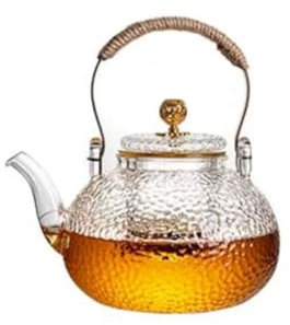 ZXCMY Solide Elektrische Keramik Herd teekanne transparent Glas Tee brüher mit Infuser große kapazität Tee zubereitung behälter Tee Wasserkocher Waschbar