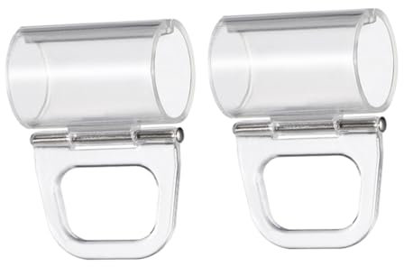 PRETYZOOM 2Pcs Roller Blind Pull Handles 20mm Transparent Window Shade Clips for Home Office Hotel Bottom Rail Easy Install Plastic Pull Blind Down Replacement Window End Clips