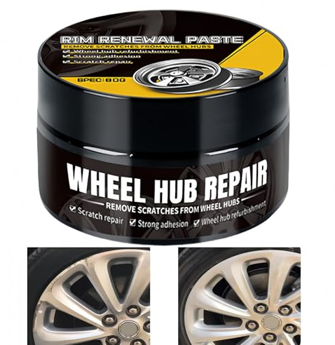 Tire Maintenance and Coating Paste,Car Wheel Scratch Repair Polish,80g Tire Care Wax,A/lloy Wheel Polish,High Gloss Shine T/ire P/olish,Hub Polishing Paste,Long Lasting Car T/ire Coating Wax