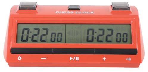 Timer orologio degli scacchi, orologio da scacchi digitali professionisti, portatile di grande schermo, per tornei di giochi da tavolo
