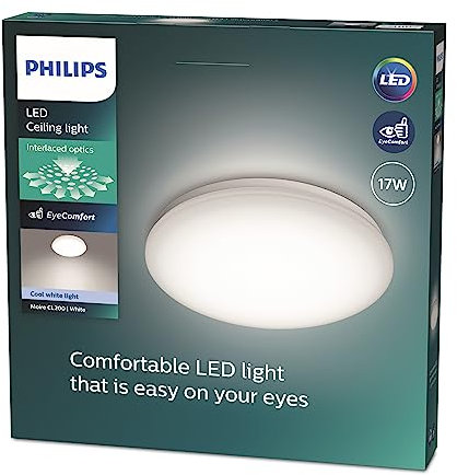 Philips Plafón LED de Techo Moire, 17W, 1700 Lúmens, Luz Fria 4000k, 32 cm Diámetro