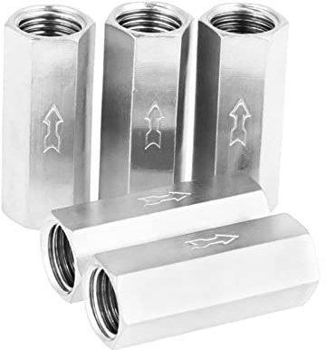 Clapet anti-retour d'air - 5pcs cuivre 1/4 ''femelle fileté plein port accessoire de clapet anti-retour d'air à sens unique