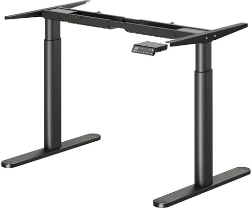 MAIDeSITe EL2 Pro Art Höhenverstellbarer Schreibtisch Gestell, Ovaler Beindesign Elektrisch höhenverstellbares Tischgestell Dualmotor Traglast 180kg mit 4 Memory-Steuerung und Kollisionschutz Funktion