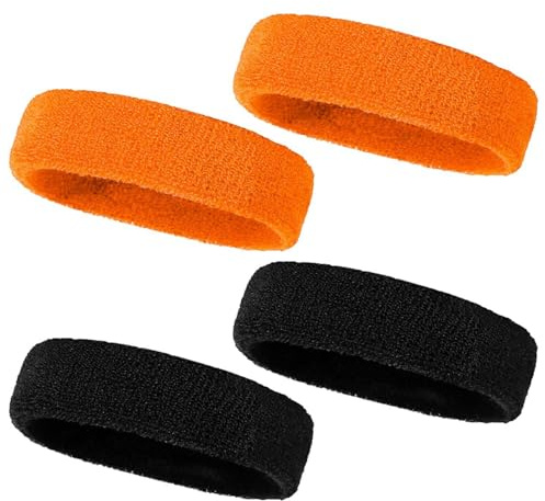 Pack De 4 Cintas para La Cabeza Que Absorben El Sudor, Cintas para La Cabeza Deportivas, Cintas para La Cabeza De Punto, Cintas para La Cabeza Elásticas, Material Deportivo, ​​Etc.