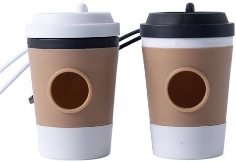 Lot de 2 Distributeur de sac à crottes pour chien,distributeur de sac de fumier de chien con tasses à café,Distributeur de Sacs à Déjections pour Chien en plastique