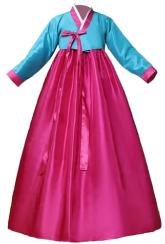 Zghhc Abito Hanbok, Costume Tradizionale Coreano, Abito Hanbok Classico a Maniche Lunghe, Costume Ballo Coreano Femminile