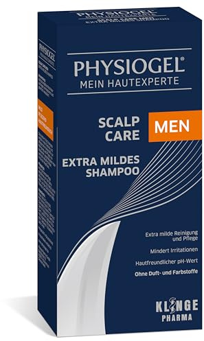 PHYSIOGEL Scalp Care Extra Mildes Shampoo MEN – sanfte Reinigung für empfindliche, juckende Kopfhaut, mindert Irritationen, schützt vor Austrocknung, ideal für Sportler, ohne Duftstoffe