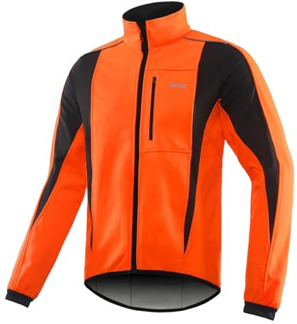 Generico Magliette Ciclismo Uomo Abbigliamento Mountain Bike Maglia Giacca Ciclismo Uomo Invernale Giacche MTB Bici Cappotto Softshell da Impermeabile Termica Antivento Tutto-Partita