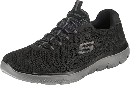 Skechers Herren Summits-52811 Sneaker, Schwarz Black Charcoal, leichtes Gewicht 45 EU