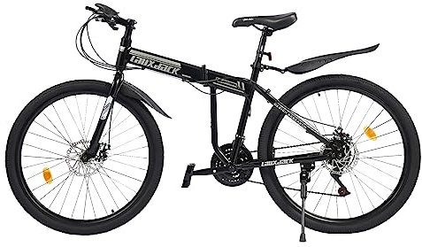 Esyogen 26 Zoll Mountainbike 21 Gang Mountainbike aus Carbonstahl Einstellbare Höhe Faltbare Schnalle mit Einer Präzisionsschaltung für Berg Stadt und andere Fahrten geeignet