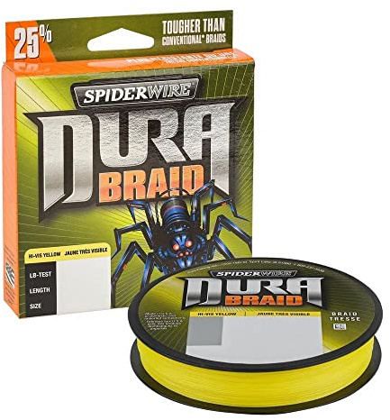 SpiderWire DuraBraid Braided Fishing Line, 10lb, 150 yd, Hi-Vis Yellow, 1 Ct