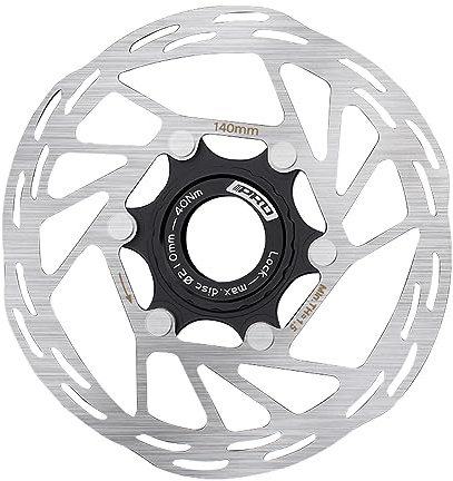 BUCKLOS IIIPRO Bike Centerlock Disc Brake Rotor 140mm 160mm 180mm 203mm, Mountain Bike Road Bike MTB Stainless Steel Center Lock Bicycle Brakes Rotors for E-bike/BMX(Black)