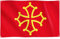 Runesol Drapeau Midi-Pyrénées, 91x152cm, 3ft x 5ft, 4 œillets, œillet dans chaque coin, Croix occitane, Occitanie, drapeaux de qualité supérieure, intérieur, extérieur, couleurs vives