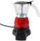 Depisuta Caffettiera Cubana, 150ml Caffettiera Elettrica Portatile Piccola da 3 Tazze Caffettiera Caffettiera Italiana in Alluminio Antigoccia con Filtro e Base Staccabile per