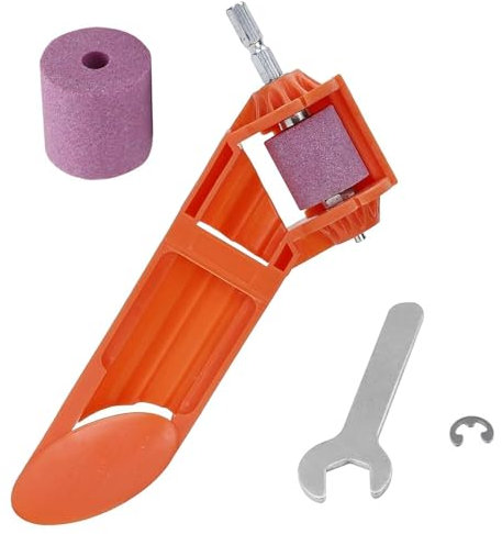 Afilador De Brocas,Dispositivo De Pulido De Taladro,Herramienta Portátil Para Afilar Brocas,Muela Abrasiva De Corindón,Amoladora De Taladro Espiral De Mango Recto,Naranja,Kiuiom