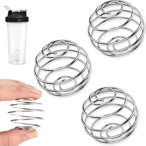 Artomnivera 3Pcs Stainless Steel Bottle Mixer Ball, Milkshake Protein Shaker Balls, Mixer Mixing Ball for Protein Shakes Formula, Protein Milkshake Drinks