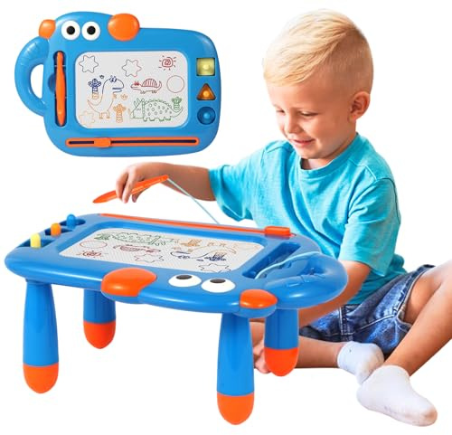 Magnetic Drawing Board Kids, Large Magic Magnet Drawing Pad Toys for Toddlers 3+ Kids' Doodle Scribble Boards for 3+ Year Old First Birthday Gifts for Boys(Blue-A)