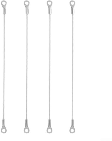 Bebykilemi Lot de 4 goupilles de corde en acier inoxydable, limiteur de sécurité pour câble tressé pour meubles de cuisine, salle de bain, système de protection de matériel de matériel de 200 mm de