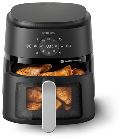 Philips 2000 Series Airfryer - RapidAir Technology, 13-in-1 Ways to Cook, 4.4QT Capacity, Healthier Meals Up to 90% Less Fat, Easy to Clean, Dishwasher Safe, Touchscreen Control, HomeID App (NA221/00)