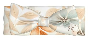BLWSLC Cerchietto con fiocco stampato con foglie d'acero, adatto per neonati, neonati e bambini, accessori per capelli con fiocco per bambini