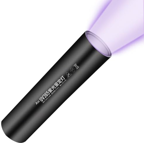 Stylo détecteur de factures – Testeur de néon portable de 8,5 cm, lampe UV 365 nm, lampe de poche rechargeable, design compact en alliage d'aluminium | Détecteur de poche portable pour électriciens
