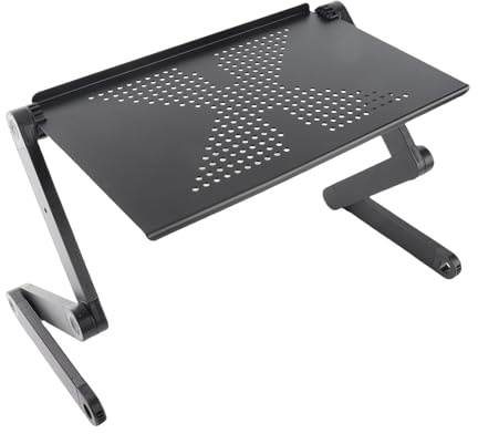 Bärbar skrivbordsbord, Säng i aluminiumlegering Skrivbord Lyftbar, hopfällbar sängbricka Bord Bärbara bärbara datorer för att äta, arbeta, skriva, spela, rita