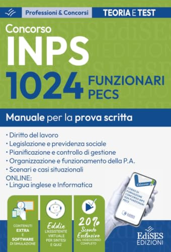 Concorso 1024 Funzionari PECS INPS: manuale per la prova scritta