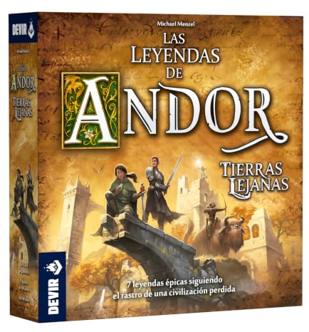 Devir - Legenderna i Andor: Fjärran Lands, Äventyr och Fantasy Cooperative brädspel, berättande kampanj för 2-4 spelare, +10 år | Spansk version