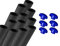 walexo 12 x Trampolin Schaumstoff Schaumstoffabdeckung für 6 Stangensysteme (92 cm, Schwarz)