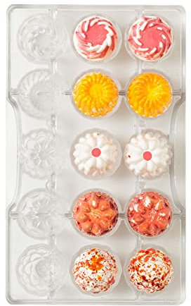DECORA 0050160 Mould for Summer Chocolate Praline Diameter 30 x 20 H mm 15 Cavities