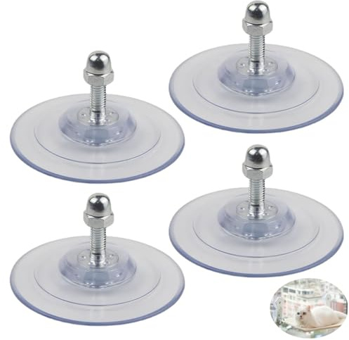 SquEqu 4 Pack Cat Window Perch Suction Cup Replacement with Screws 85mm Sturdy Strong Hanging Holder Suction Cups for Cat Window Perch Cordless Hammock Foldable Cats Bed Seat
