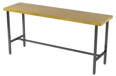 Hem Hem Barbord i trä Smalt Långt Rektangulärt Högt Bänkbord Med Robust Metallram Bänkbord(Stor)