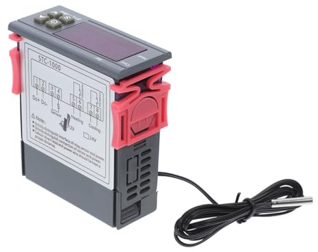 FIXOSHEE Controlador de Temperatura Digital para Frigorífico Termostato Profesional con Pantalla LED para Control Preciso Compatible con Máquinas de Mariscos y Fermentadores