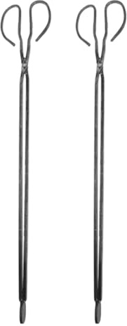 ARTSEWPLY Pinzas para Leña Alargadas de Hierro 50 CM Abrazadera Metálica para Carbón y Barbacoa Herramienta Práctica para Chimenea y Actividades al Aire Libre como Camping y Picnic
