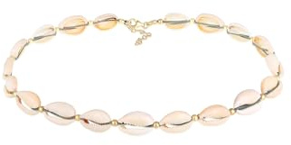 Elli Halskette Damen Beach Sommer mit Echten Kauri Muscheln 925 Silber