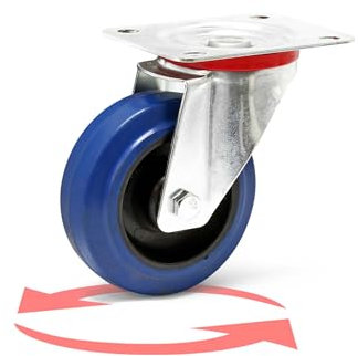 Rueda giratoria de transporte sin freno 100mm Plástico 150kg Marcha suave Rueda muebles Carga pesada