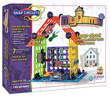 Snap Circuits My Home Electronics Exploration Kit | Over 33 Exciting STEM Projects | Full Color Project Manual | 60+ Snap Circuits Parts | STEM Educational Toys for Kids 8+