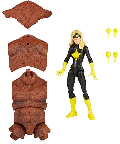 Marvel Hasbro Legends Series 6-inch Darkstar Action Figure Toy, Premium Design and Articulation, Includes 2 Accessories and 1 Build-A-Figure Part Multicolor, F2590