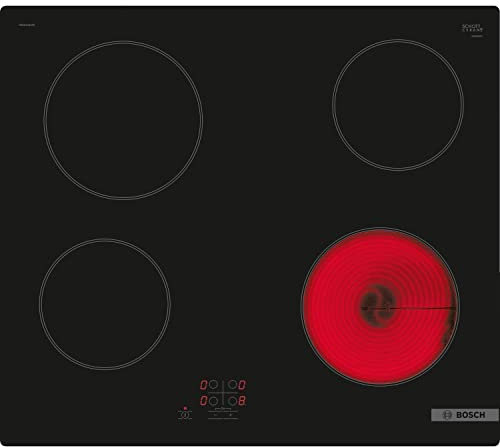 Bosch Home & Kitchen Appliances Bosch PKE61RAA8B Electric hob, 60 cm, Black, Serie 2, Built in