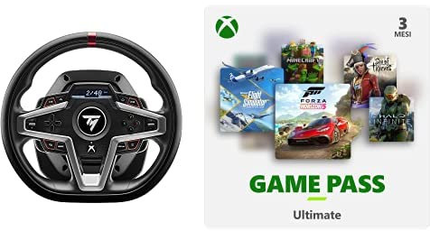 Thrustmaster T248 Force Feedback Racing Wheel per Xbox Series X|S/Xbox One/PC + Abbonamento Xbox Game Pass Ultimate - 3 Mesi