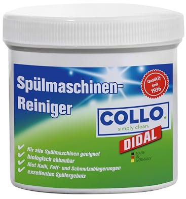 COLLO DIDAL Spülmaschinenreiniger Pulver 200 g I Effektive Spülmaschinenreinigung, entfernt Kalk & Schmutz I Für ein optimales, sauberes Spülergebnis