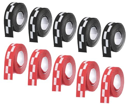 M METERXITY 10 Pack Ping Pong Edge Tape - EVA Table Tennis Side Protective Tape Apply to Cover Racket Edge Daily Use (18 Long, Red)
