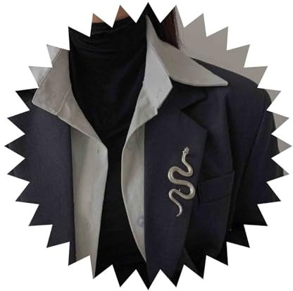 Dervivea Silberne Schlangenbrosche Revers Pin Metall Schlange Rucksack Schal Pin Gothic Tier Brosche für Frauen und Mädchen