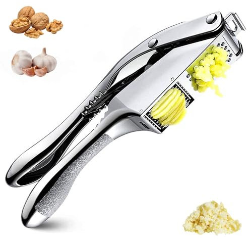 Ecrase Ail, Économie de Main-D'œuvre, Multifonction, Presse Ail, Facile à Presser, Coupe Ail, Alliage D'aluminium, pour Couper L'ail, le Gingembre et Presser les Noix