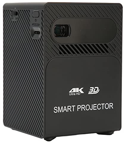Smart WiFi Miniprojektor 3D 4K DLP-projektor 8000mAh batteriförsörjning med stativ för hemmabio utomhusfilm