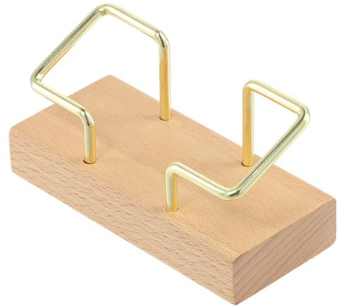 Rapidbok Visitenkartenhalter Holz, Visitenkartenständer aus Walnussholz, Klassischer Visitenkarten Halter aus Holz, Klein, Visitenkarten Aufbewahrung für Büro, Laden, Messestand, Schreibtisch